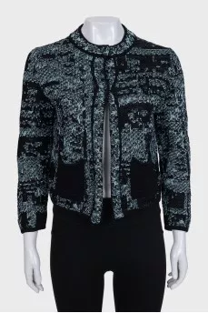 Cropped jacket with patch pockets