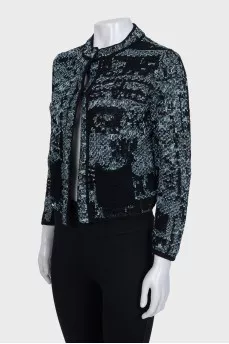 Cropped jacket with patch pockets