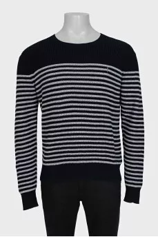 Men's oversized striped jumper