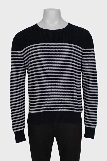 Мужской джемпер oversize в полоску