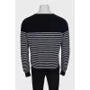Мужской джемпер oversize в полоску