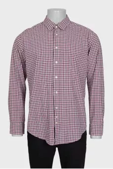 Men's multi-colored checkered shirt