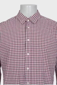 Men's multi-colored checkered shirt