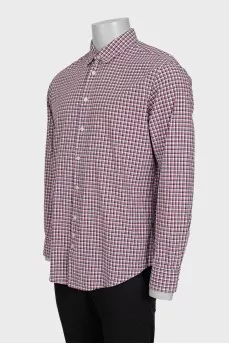 Men's multi-colored checkered shirt