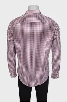 Men's multi-colored checkered shirt