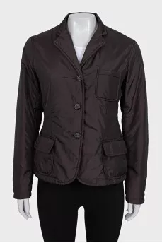Brown jacket with patch pockets
