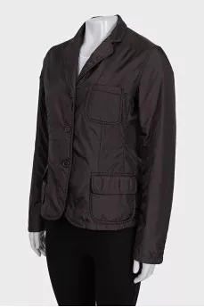 Brown jacket with patch pockets