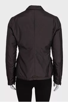 Brown jacket with patch pockets