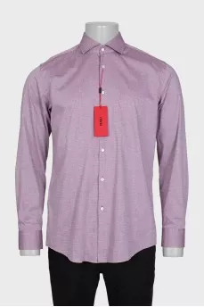 Men's shirt with a small print and tag