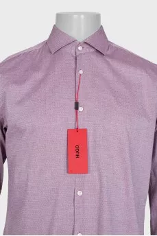 Men's shirt with a small print and tag