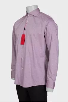 Men's shirt with a small print and tag
