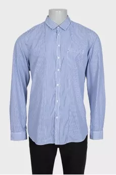 Men's straight-cut striped shirt