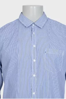 Men's straight-cut striped shirt
