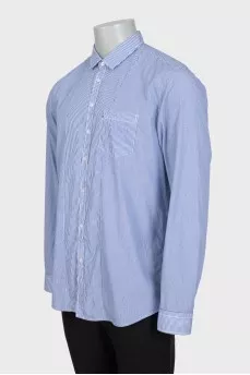 Men's straight-cut striped shirt