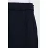 Blue wool skirt with a zipper