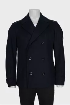 Men's cropped double-breasted coat