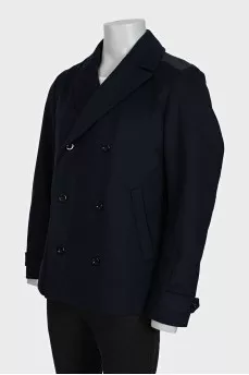 Men's cropped double-breasted coat