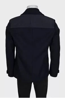 Men's cropped double-breasted coat