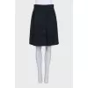 Black high-waisted shorts-skirt