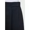 Black high-waisted shorts-skirt