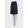 Black high-waisted shorts-skirt
