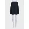 Black high-waisted shorts-skirt