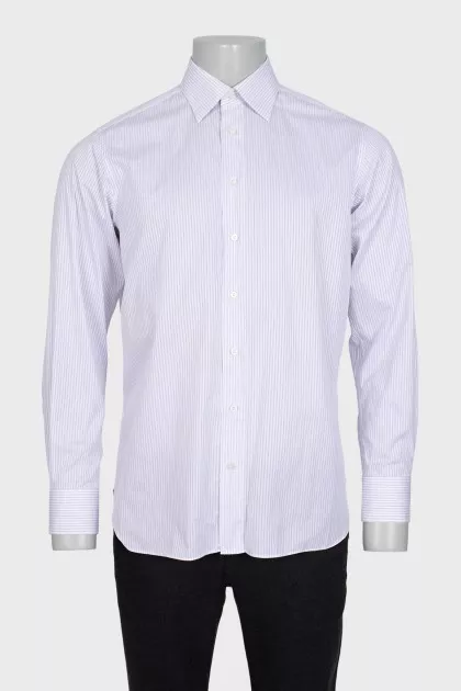 Men's pinstripe straight fit shirt