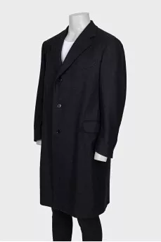 Men's striped wool coat
