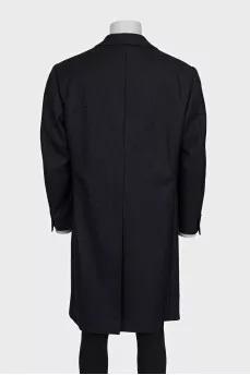 Men's striped wool coat