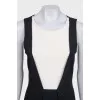 Fitted dress with a white insert
