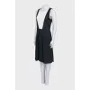 Fitted dress with a white insert