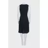 Fitted dress with a white insert