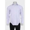 Men's purple pinstriped shirt