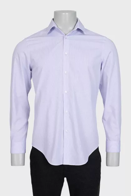 Men's purple pinstriped shirt