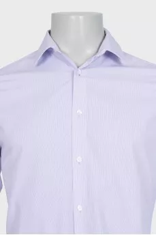 Men's purple pinstriped shirt