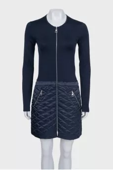 Fitted dress with zipped pockets
