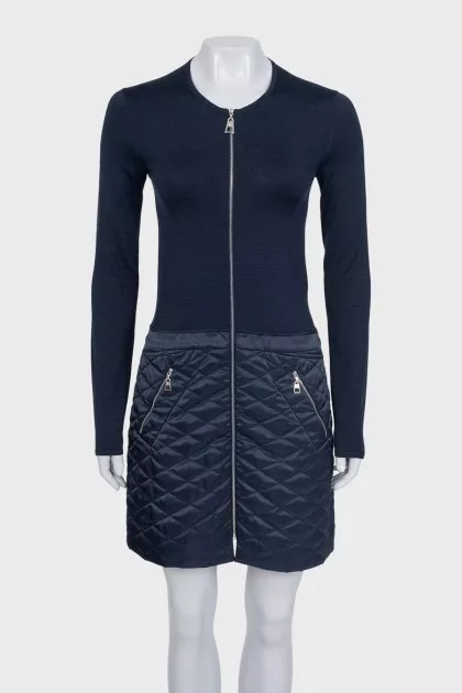 Fitted dress with zipped pockets