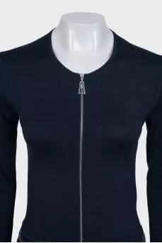 Fitted dress with zipped pockets