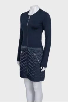 Fitted dress with zipped pockets