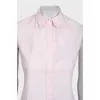 Pink fitted sleeveless blouse