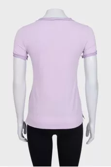 Purple straight-cut T-shirt
