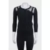 Black set with lace inserts
