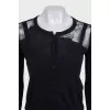 Black set with lace inserts