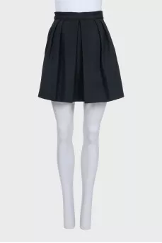 Black A-line skirt with a zipper