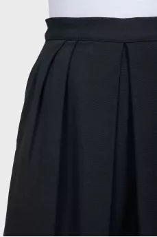 Black A-line skirt with a zipper