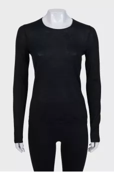 Black cashmere long sleeve