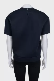 Футболка oversize з сріблястим лого