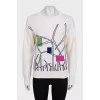 White cashmere sweater
