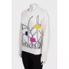 White cashmere sweater