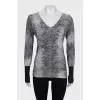Gray slim-fit pullover